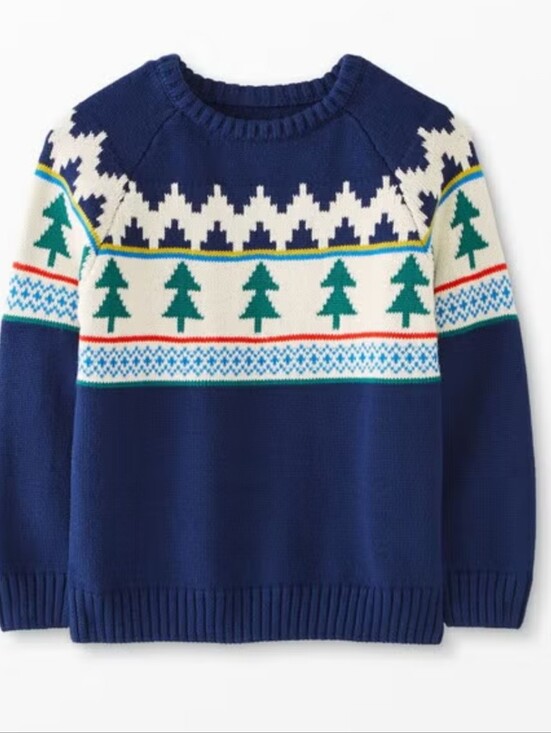 Hanna Andersson Tops - Womens Hanna Andersson Winter Solstice Holiday Sweater Size Small Blue Fairisle